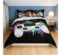 Homemissing Set di Biancheria da Letto per Ragazzi e Bambini - Copripiumino Colorato Con Controller di Gioco Moderno - per Letto Singolo