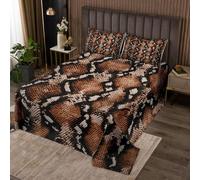 Homemissing Snake Skin Trapunta 240x260cm | Reptile Scale Trapuntino per Ragazzi Microfibra Morbida Microfibra