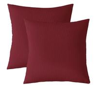 Homemissing StripedFodere per Cuscini Decorativi 2 Pcs 45x45cm | Rosso nero Stripe Stampaed per Divano Sedia Cuscini Geometrica ultra morbido Moderno Poliestere Copricuscini per divano