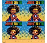Homemissing Tessuto Juneteenth per bambini, tessuto per tappezzeria con ragazze afroamericane, tessuto per esterni impermeabile per celebrare la libertà, tessuto nero per esterni, mese della storia