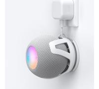 HomeMount Staffa a Parete per HomePod mini - Bianco, 1 pezzo | 2 metodi di montaggio, gestione cavi integrata, salvaspazio per cucina/camera/ufficio