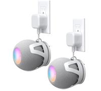 HomeMount Staffa a Parete per HomePod mini - Nero, 2 pezzi | 2 metodi di montaggio, gestione cavi integrata, salvaspazio per cucina/camera/ufficio