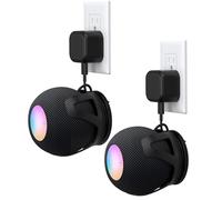 HomeMount Staffa a Parete per HomePod mini - Nero, 2 pezzi | 2 metodi di montaggio, gestione cavi integrata, salvaspazio per cucina/camera/ufficio