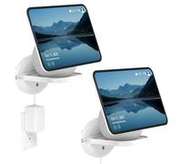 HomeMount Staffa per Show 11, Dot Max, Nest Mini/WiFi - Bianco, 2P | Supporto universale per HomePod Mini, Nest WiFi Point e Cam, salvaspazio con gestione cavi integrata