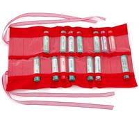 HOMEO-CASE | Astuccio Omeopatia con 26 Spazi per i Tubi Boiron da 4gr | Porta Granuli Omeopatici | Colore Rosso (Tubi non inclusi)