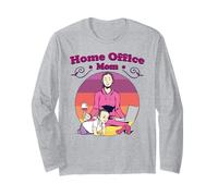 Homeoffice Humor Yoga regalo per la mamma Home-Office Maglia a Manica