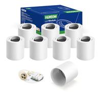 HOMEOW Faretti da Soffitto Bianco con attacco Gu10 in Alluminio 8 Pezzi | Faretti Soffitto 220V - 230V Ø 80 * 85mm, Orientabili, Downlight per Bagno Soggiorno Cucina Rotondo, lampadina non inclusa