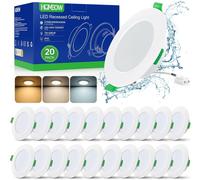 HOMEOW Faretti Led da Incasso per Cartongesso 7W, Diametro Foro 75-90mm, 24mm Ul