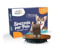 HomePetWorld Spazzola in Gomma per Cani e Gatti, a Pelo Corto e Lungo | Striglia manuale, morbida e delicata per la cura del mantello, rimuove peli morti e sporcizia in tutta dolcezza