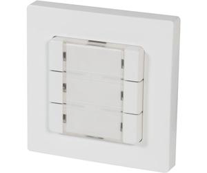 HOMEPILOT - Pulsante a parete Smart 3 gruppi | Controllo facile di dispositivi Smart Home. Interruttore per luci, controllo termico o tapparelle. 3 interruttori, fino a 8 dispositivi.