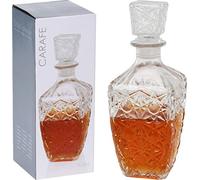 HomePlaceEU Caraffa per whisky e vino in vetro dal taglio classico - regalo di Barcraft - bottiglia di vino, scotch, brandy e acqua