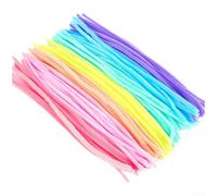 Homeponnew 100 pezzi di filo per la pulizia dei tubi per fai da te, aste soffici adatte per progetti floreali e creativi fatti a mano per bambini, materiale morbido e pieghevole (7 colori)