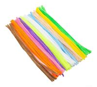 Homeponnew 100 pezzi di filo per la pulizia dei tubi per fai da te, aste soffici adatte per progetti floreali e creativi fatti a mano per bambini, materiale morbido e pieghevole (colore chiaro misto)