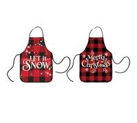 Homeponnew 2 grembiuli natalizi Materialcloth Size 70 50 Panno festivo a tema natalizio per IDEALE per la cena di Natale misura 70 x 50 cm, questo grembiule 2 grembiuli natalizi