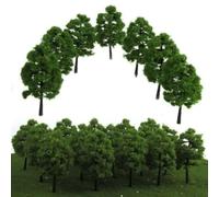 Homeponnew 20 pietre miliari decorative per giardino e vialetti, alberi in miniatura da 3,5 cm, scala 1:100, scenario in plastica per diorama di treni, giochi di guerra e layout di tavoli di sabbia