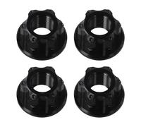 Homeponnew 4 dadi per ruota M10 per asse fisso della bicicletta, dado mozzo a sgancio rapido compatibili con mozzi posteriori M10 x 1,0 e 3/8", lega di alluminio 7075 leggera, verde/nero