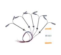 Homeponnew 5 pezzi modello piattaforma luce con lampada stradale a LED scala 1:160 per ferrovie e treni in scala N, 3 V DC/AC, include resistori