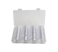 Homeponnew 60 capsule trasparenti per monete e scatola organizer, porta monete da 41 mm per la protezione di monete, medaglie e premi di valore
