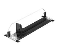 Homeponnew ABS Beverage Manager Pusher con Dispenser Scorrevole, 31 x 8 cm, Frigorifero e Congelatore, Scaffale per Lattine, Nero