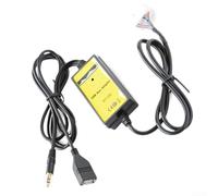 Homeponnew Adattatore interfaccia USB a CD Changer Port con ingresso AUX e lettore di schede per controllo musica, connessione diretta per Honda Accord Element Pilot modelli 2003-2011