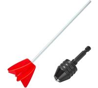 Homeponnew Agitatore di vernice e palette di miscelazione epossidiche per resina, silicone, rivestimenti, elica in metallo e plastica da 5,7 x 5,1 cm, con albero da 25,8 cm, include mandrino
