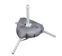 Homeponnew Base per ombrellone quadrata riempita d'acqua per hardware per vele ombreggianti da esterno, supporto treppiede in acciaio compatibile con pali da 25-35 mm, include sacca d'acqua (calibro