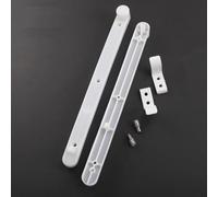 Homeponnew Binario per armadietto, per libreria, credenza, cassetti, scorrevoli, 250 mm, in plastica, con clip e staffe, colore: nero