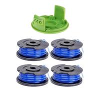 Homeponnew Bobina singola di filo per decespugliatore, 1,65 mm, 4,9 m, bobina di ricambio con cappuccio per tosaerba Greenworks G24LT G24LTK2 G24LT30M G24LT30MK2 24V a batteria LPP007745PC