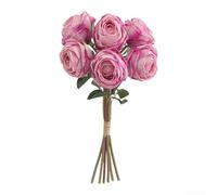 Homeponnew Bouquet di fiori artificiali a sei teste, decorazione versatile per matrimoni e casa, scegli tra quattro colori, migliora i tuoi spazi interni (viola)