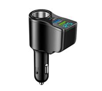 Homeponnew Caricabatteria da auto da 66 W con display digitale di tensione, doppia porta USB-C e USB-A per ricarica rapida, compatibile con iPhone, per Samsung e la maggior parte dei veicoli da 12 V