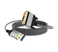 Homeponnew Cavo video USB 3.0, 2 m, anima in rame, stabile per DVI | Nucleo in rame massiccio, perdita di segnale minimizzata, qualità dell'immagine chiara, struttura robusta, durevole
