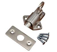 Homeponnew Chiavistello automatico in lega di zinco per porte e finestre, bullone a molla con meccanismo di chiusura automatica, chiusura per aerei argentata compatibile con hardware di sicurezza