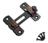 Homeponnew Chiavistello di sicurezza a 90 gradi in acciaio inossidabile con piastra di limitazione regolabile, serratura a prova di animali domestici per una chiusura sicura della porta, facile