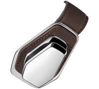 Homeponnew Clip per occhiali da sole e carte, in pelle resistente ai graffi e struttura in metallo, colore nero (marrone)