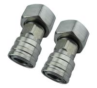 Homeponnew Confezione da 2 adattatori per tubo da giardino a rondella elettrica per auto - 1/4" Quick Connect maschio, filettatura femmina 3/4", costruzione in metallo per parti di idropulitrici