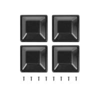 Homeponnew Confezione da 4 tappi neri per pali da 10 x 10 cm, coperture in plastica PP resistenti alle intemperie per proteggere la recinzione in legno da esterni, non richiede trapano con viti