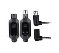 Homeponnew Convertitore microfono wireless 2.4G XLR trasmettitore ricevitore sistema per microfoni dinamici, portata stabile 80 m, bassa latenza 15 ms, batteria ricaricabile integrata, alloggiamento
