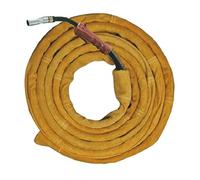 Homeponnew Copertura per cavo torcia TIG da 3,5 m per cavi MIG/Plasma, resistente guaina in pelle bovina a due strati, resistente all'abrasione e alla fiamma, colore giallo, 3,5 m