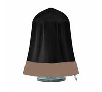 Homeponnew Copertura per fontana da giardino per fontane da giardino, copertura protettiva antivento 210D, 91 x 106 cm, protezione contro pioggia e detriti per tutte le condizioni atmosferiche (nero e