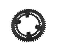 Homeponnew Corona per bici da strada 53-39T 110 BCD doppia ruota catena compatibile con Shimano 105 R7000 R8000 FC-R9100 pedivelle 7075-T651 in alluminio, nero