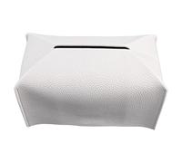 Homeponnew Custodia pieghevole in pelle PU per fazzoletti, custodia quadrata per casa, ufficio e auto, facile da pulire e riempire, giallo, nero, bianco, grigio chiaro, verde lago