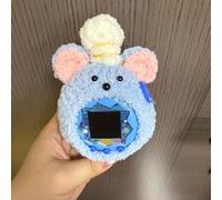 Homeponnew Custodia protettiva in peluche realizzata a mano per Tamagotchi Paradise offre una protezione morbida al tatto e affidabile dai danni (topo blu)