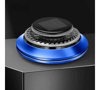 Homeponnew Deodorante per auto rotante ad energia solare con diffusore di profumo, ventola automatica con clip di sfiato per aromaterapia, nero/blu/rosso