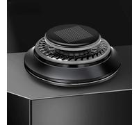 Homeponnew Deodorante per auto rotante ad energia solare con diffusore di profumo, ventola automatica con clip di sfiato per aromaterapia, nero/blu/rosso