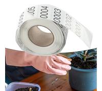 Homeponnew Etichette per piante, rotolo da 1000 adesivi con numeri consecutivi, 40 x 20 mm, colore bianco, per l'organizzazione delle piante da giardino e il monitoraggio dell'inventario