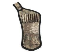 Homeponnew Faretra Freccia per caccia e uso esterno, borsa portatile con 8 frecce con scomparti divisi, materiale in tessuto Oxford, compatibile con la maggior parte delle frecce, mimetico/nero/blu