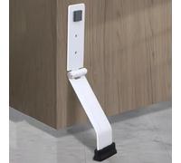 Homeponnew Fermaporta con pedale, One Touch magnetico per funzionamento a mani libere, struttura in acciaio al manganese resistente, base in gomma antiscivolo, facile da installare con adesivo o scre