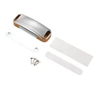 Homeponnew Fermaporta in lega di zinco con forte forza magnetica, installazione senza fori, per armadietti, armadi, porte scorrevoli, argento e nero (8 x 2,5 x 1 cm)