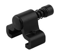 Homeponnew Fermaporta scorrevole regolabile in alluminio, guida a pavimento per un funzionamento fluido e silenzioso, installazione senza trapano, nero