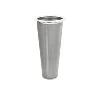 Homeponnew Filtro riutilizzabile in acciaio inox a maglia fine per caffè e tè infusore per infusione fredda, lavabile in lavastoviglie, modello a cono 8 x 15 cm